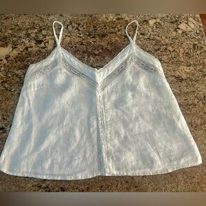 Off white linen blend Aritzia cami xxs nwot